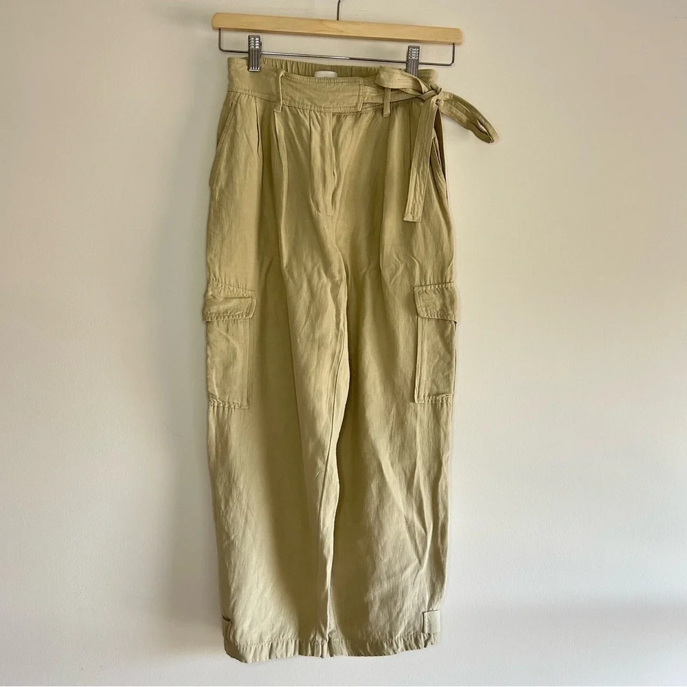 Wilfred Kafka Belted Linen Cargo Pants size 0